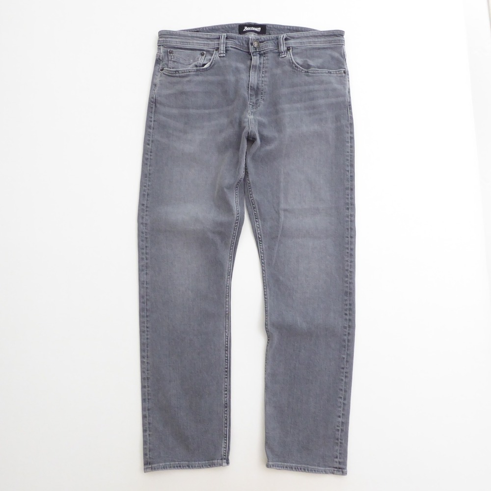 Revtown Mens Sharp Slim Straight Jeans Gray Decade Denim W36 L32